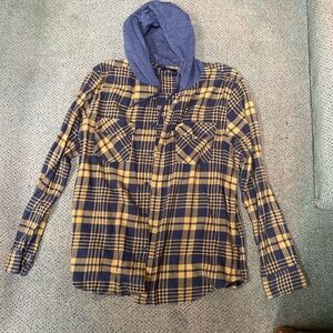 XL flannel with hoodie